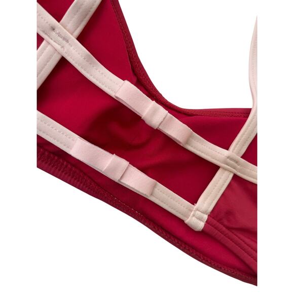 Kate Spade Bikini Top Padded Rose Pink Bows Details Sz XS Preppy Coquette - Picture 9 of 11